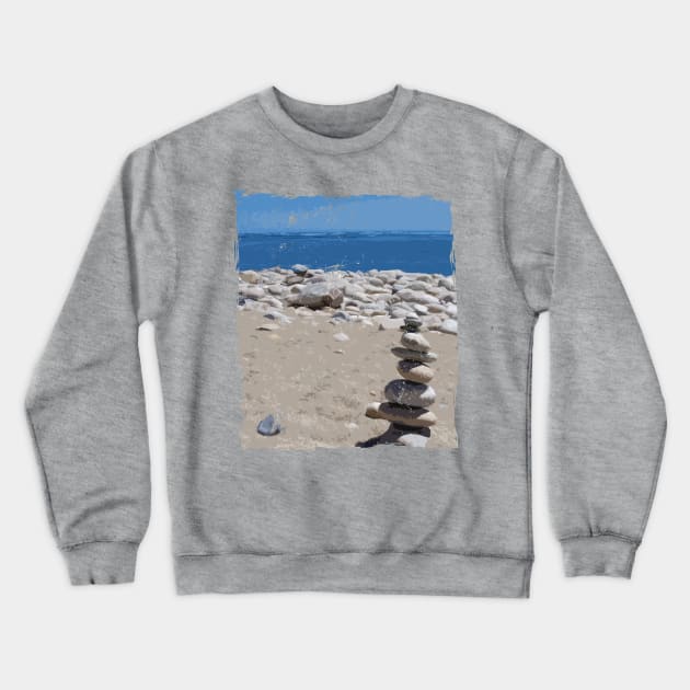 Lispe Beach with Cairn Crewneck Sweatshirt by Lispe